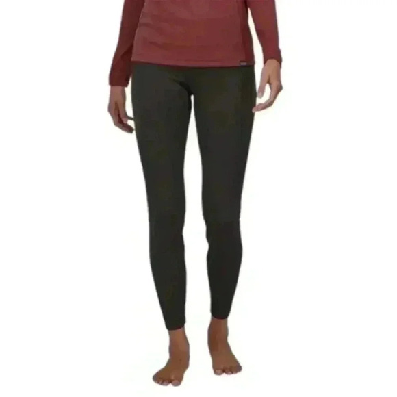 Patagonia Capilene Base Layer Pants I Women's Large Vintage Black Active Hiking - Picture 1 of 13